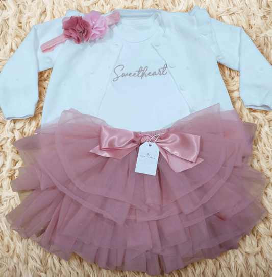 Tutu skirt sweetheart set - Baba Regalo Boutique