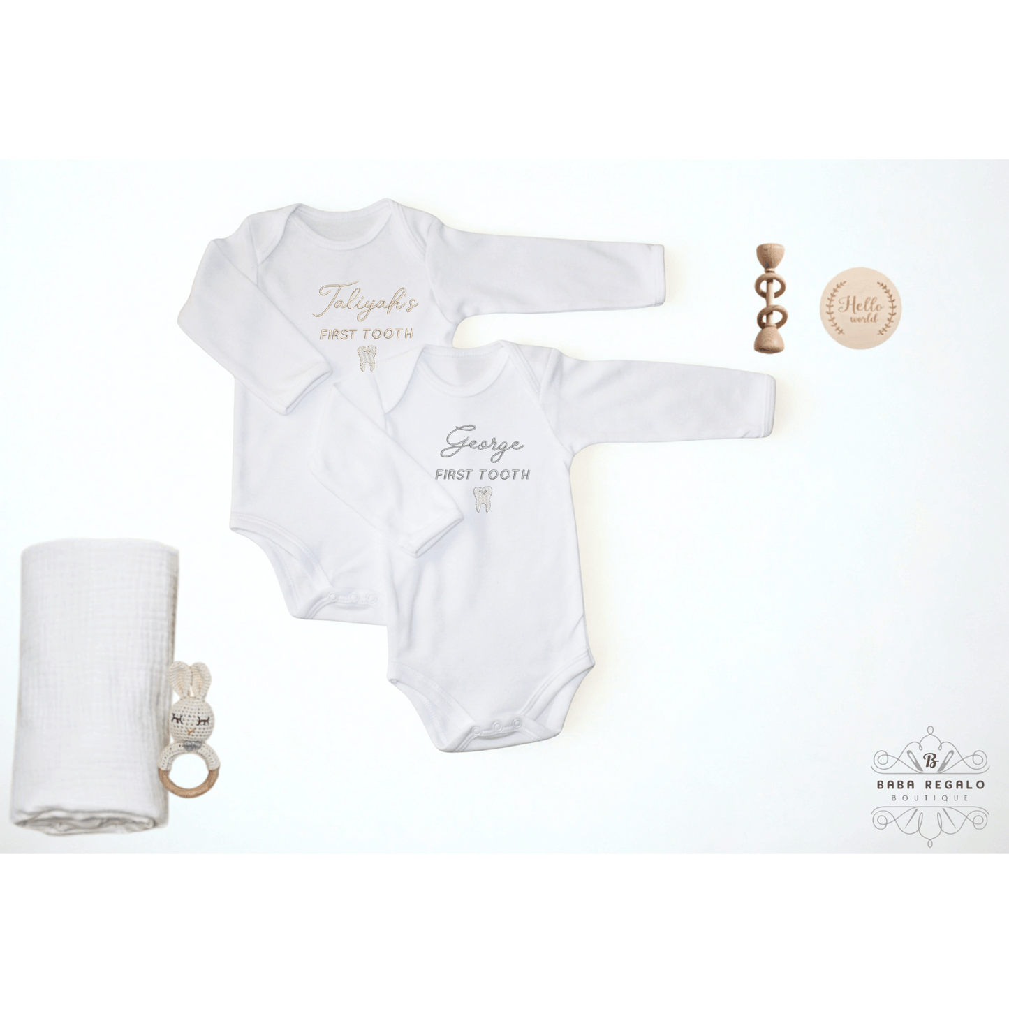 My First Tooth Baby Grow Adorable Milestone Outfit