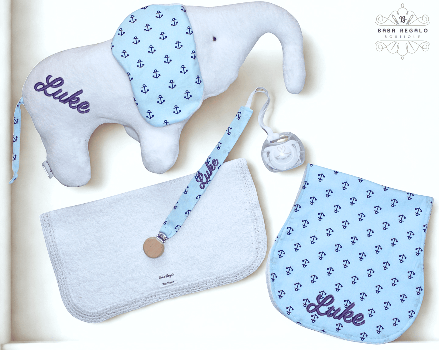 New Born Baby Snuggle Elephant plush Gift Set