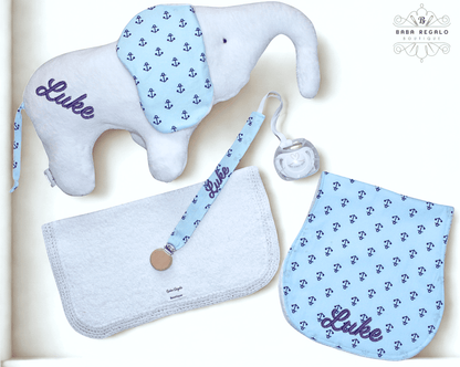 New Born Baby Snuggle Elephant plush Gift Set