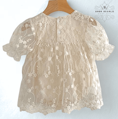 Vintage Handmade Embroidered Baby Dress Keepsake
