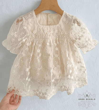 Vintage Handmade Embroidered Baby Dress Keepsake