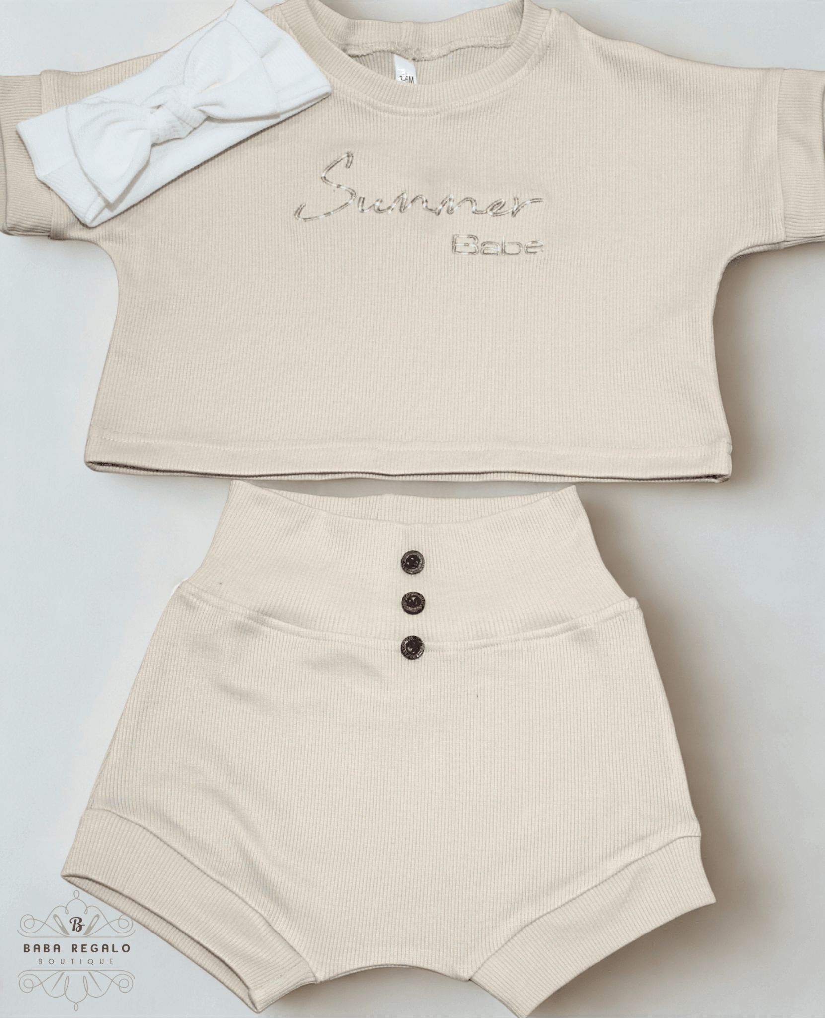 Summer Baby Set Comfortable Cotton Top & Shorts