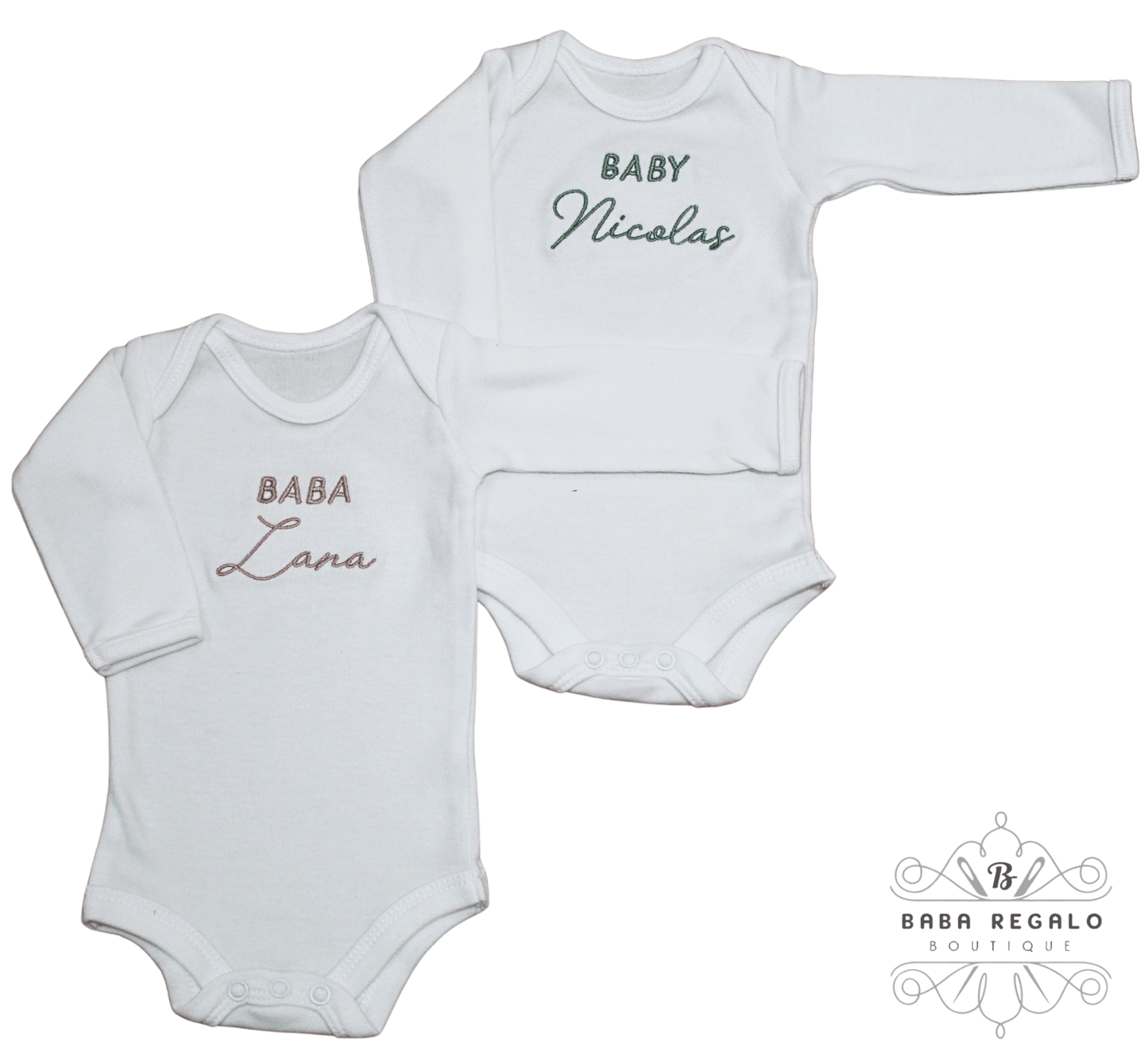 Custom Name Embroidered Baby Grow