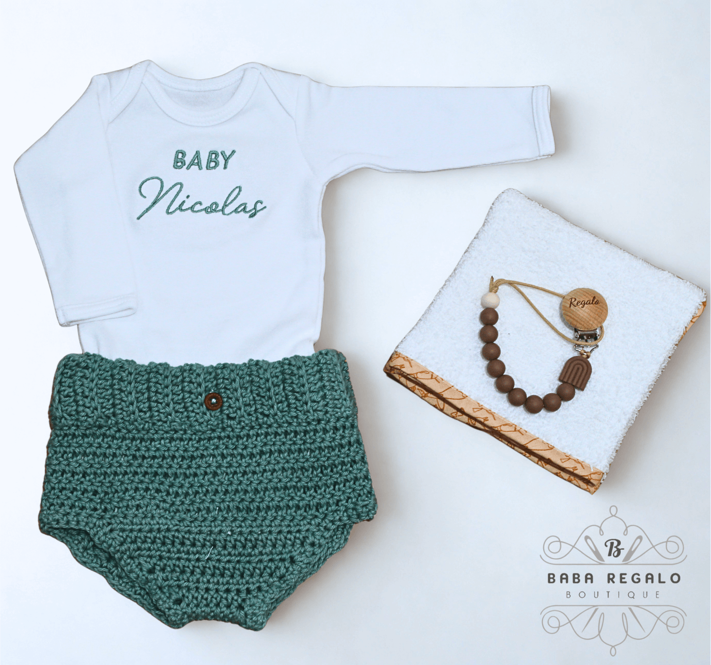 Custom Name Embroidered Baby Grow