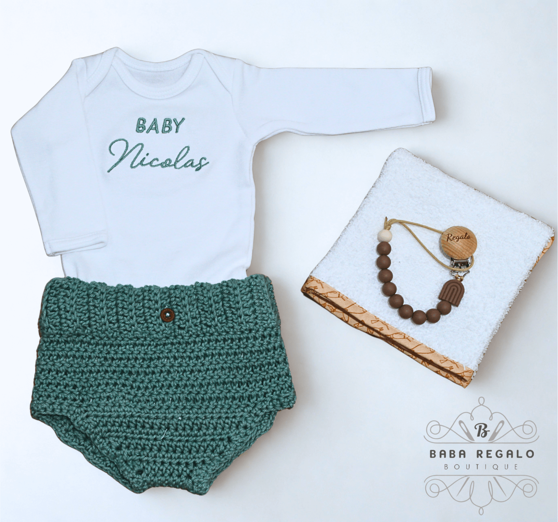 Custom Name Embroidered Baby Grow