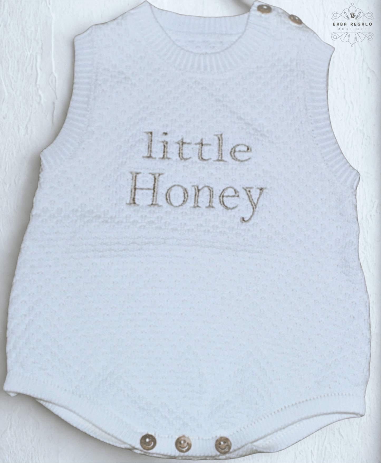 Little Honey Knitted Baby Romper