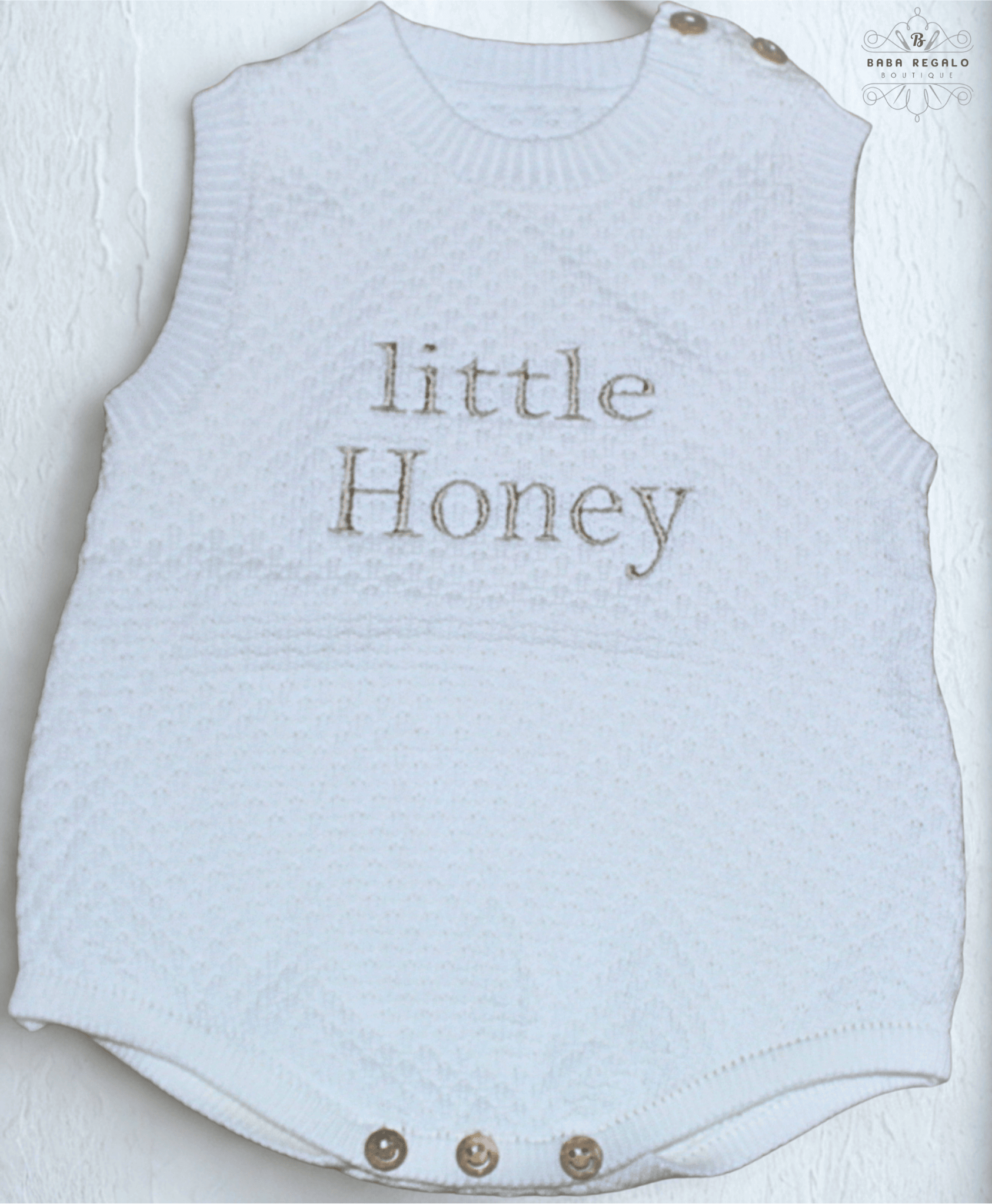 Little Honey Knitted Baby Romper
