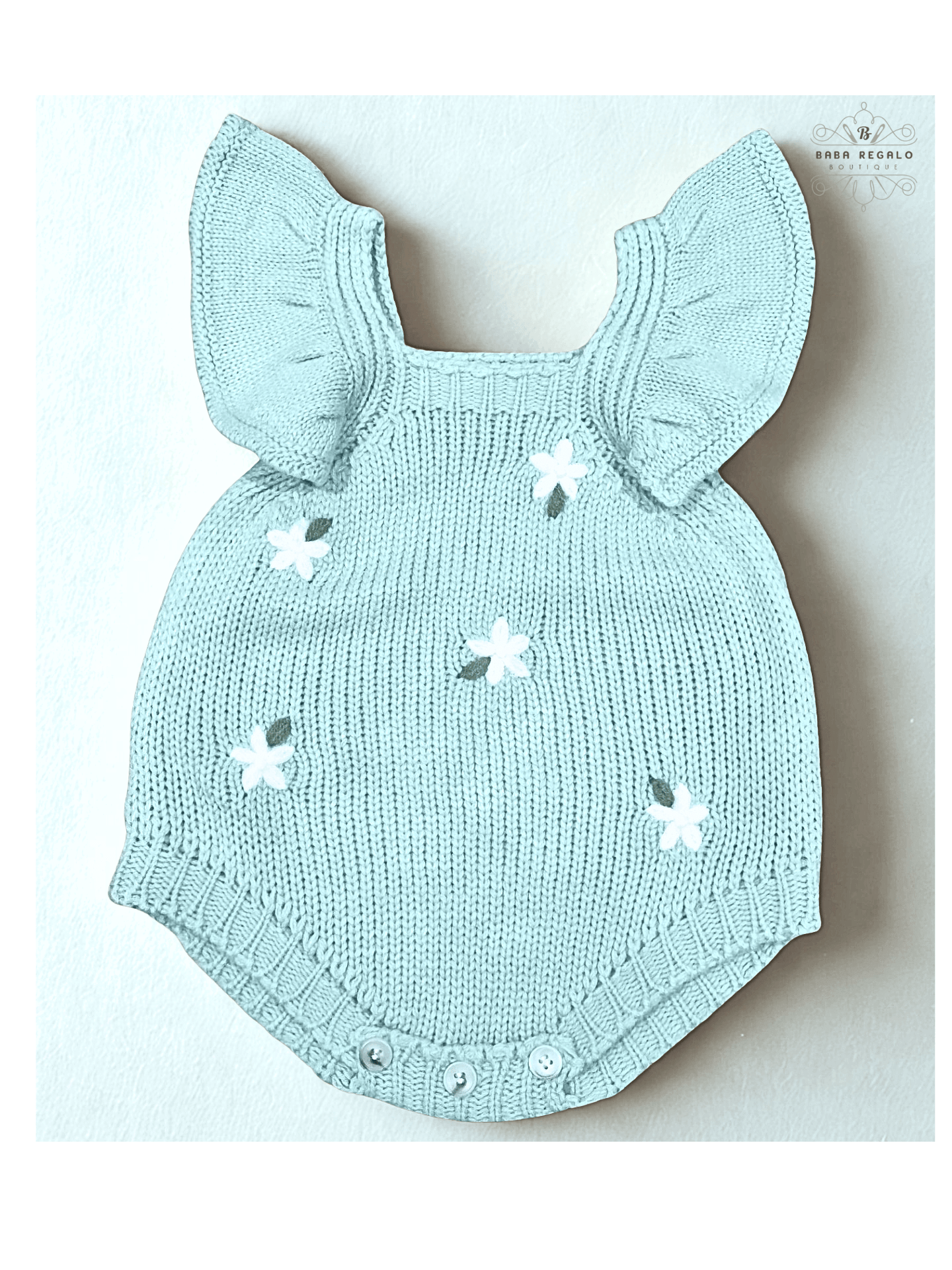 Baby Romper with Ruffle Sleeves