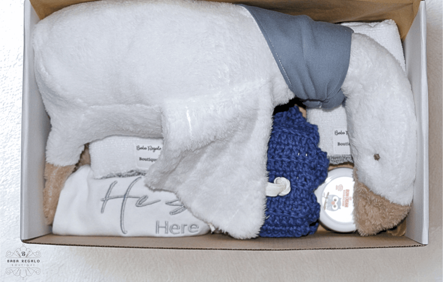 Custom newborn Baby name Snuggle Goose set