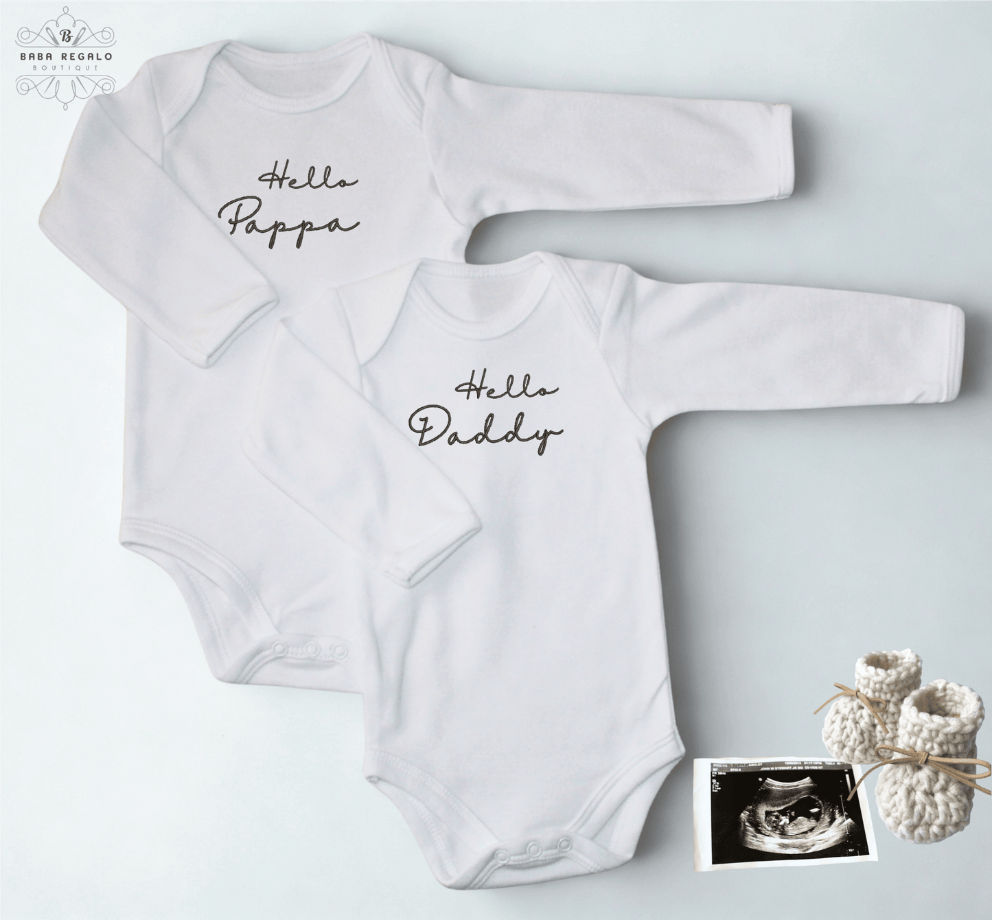 Dad announcement baby grow