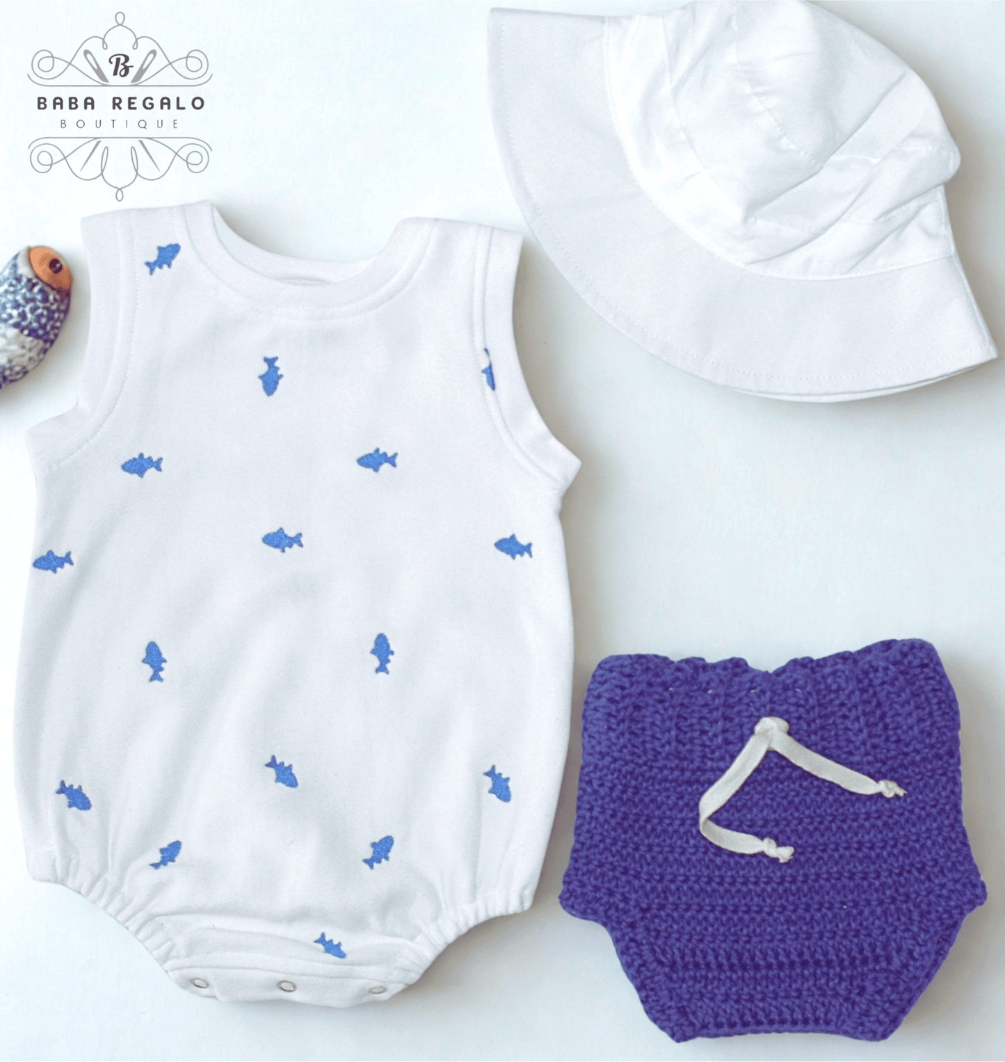 Little Fish Cotton Baby Romper
