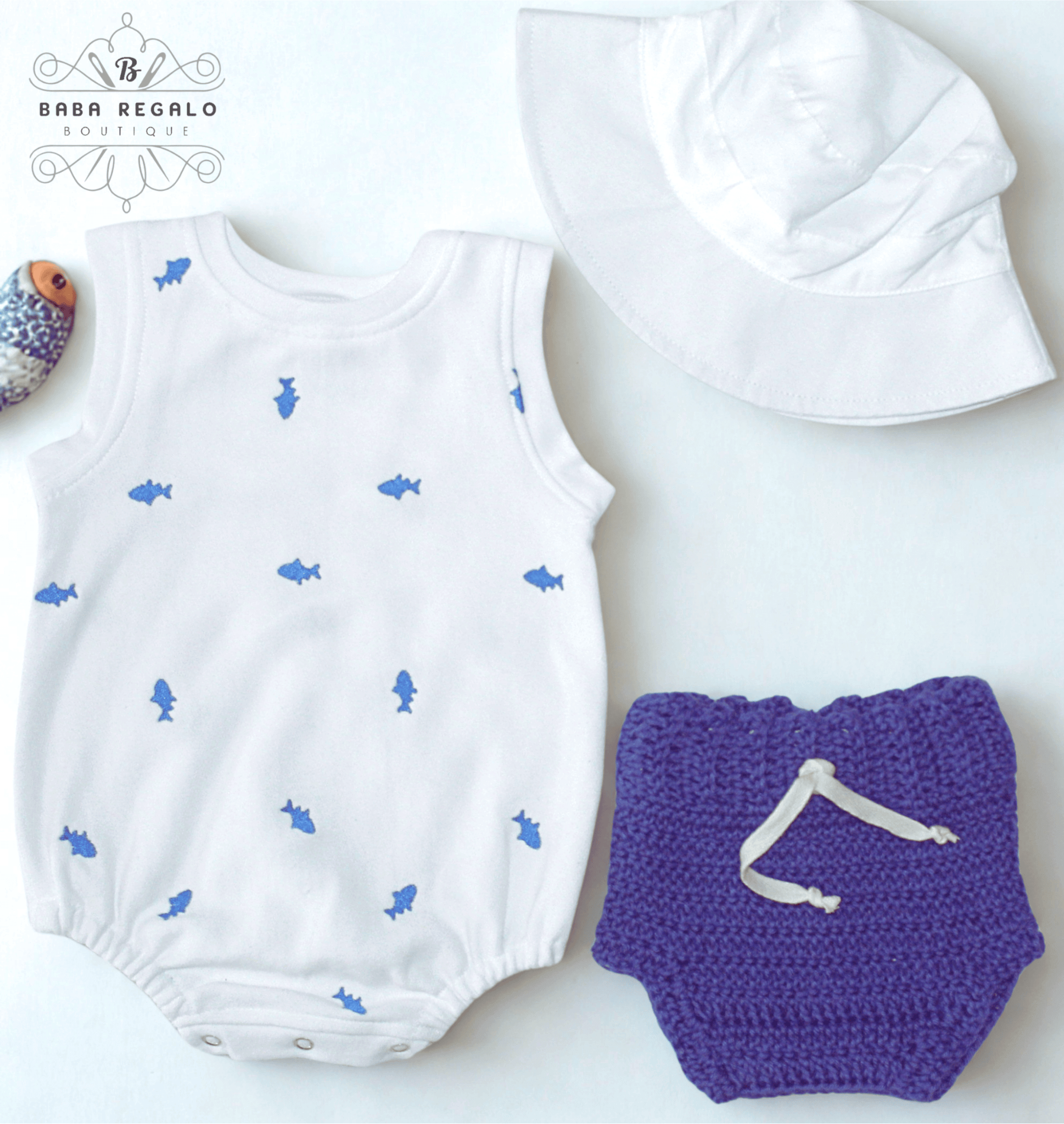 Little Fish Cotton Baby Romper
