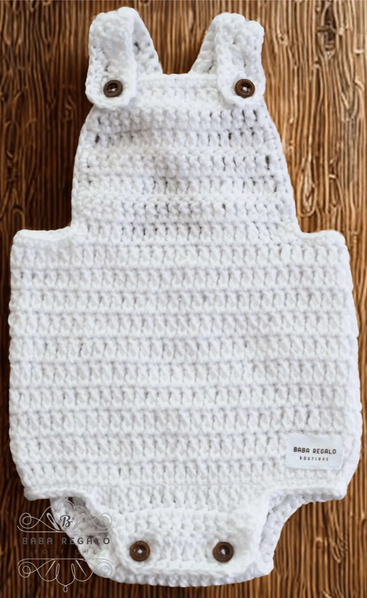 Handmade Baby Crochet Romper | Soft & Stylish Baby Outfit - Baba Regalo Boutique