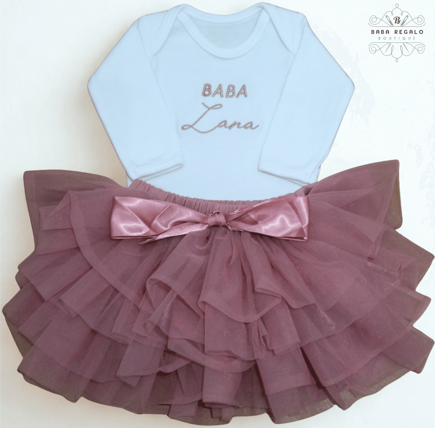 Custom Name Embroidered Baby Grow