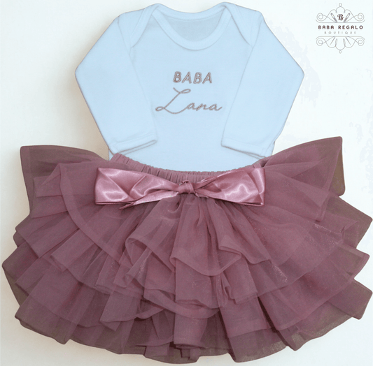 Custom Name Embroidered Baby Grow