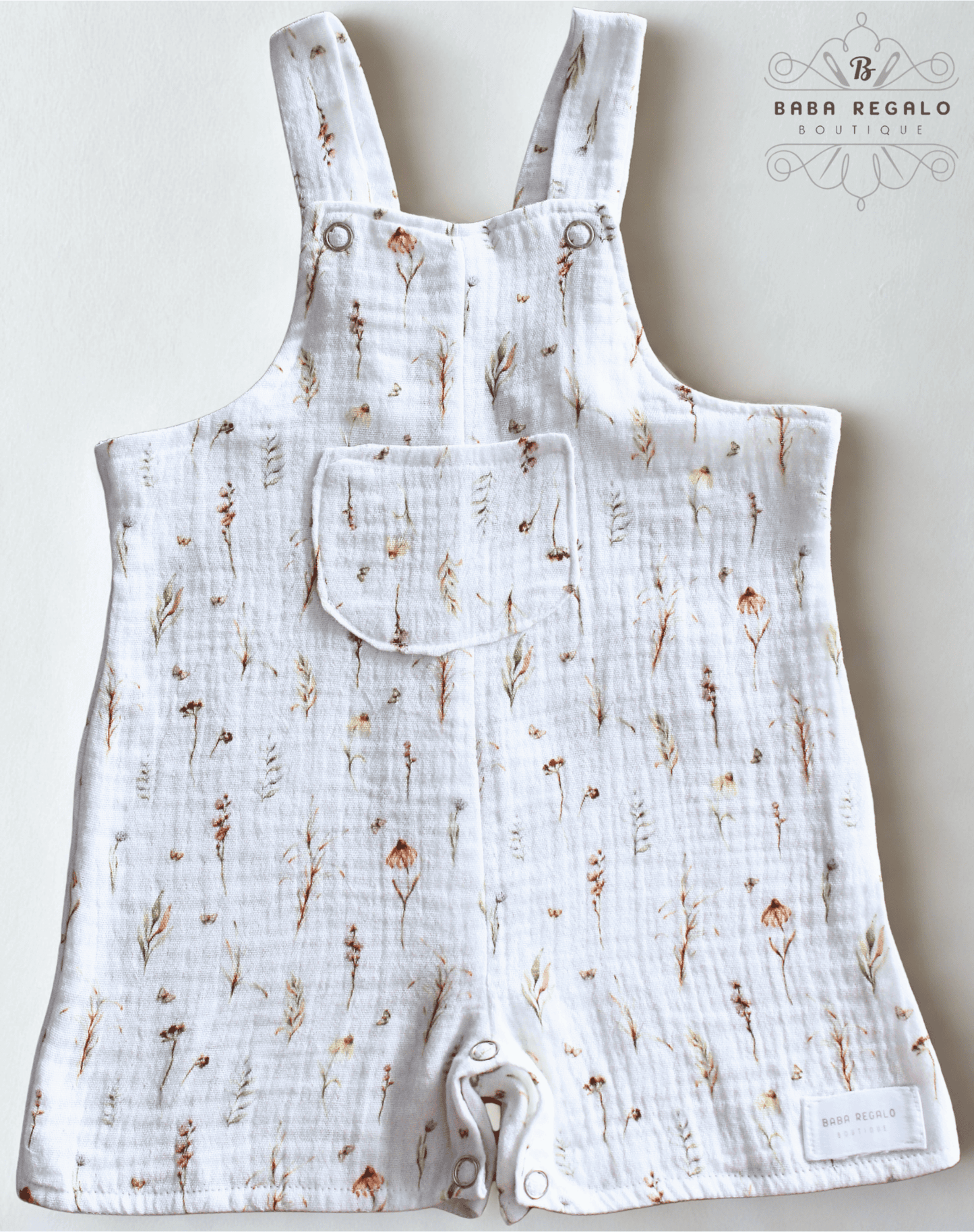 Soft Muslin Baby Romper with Floral Midlands