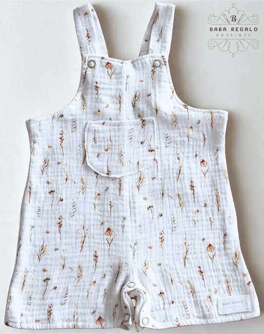 Soft Muslin Baby Romper with Floral Midlands