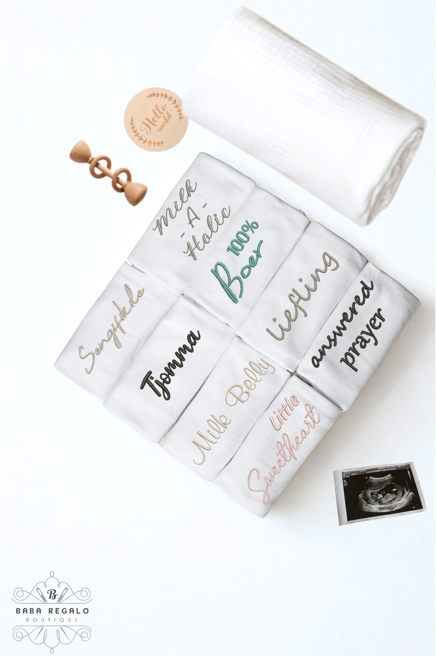 Custom Embroidered baby grow